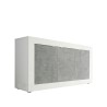 Buffet séjour moderne 3 portes blanc brillant béton Modis BC Basic Offre