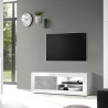 Meuble TV moderne blanc brillant gris ciment Diver BC Basic Catalogue
