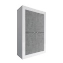 Buffet cuisine séjour 4 portes blanc brillant béton Novia BC Basic Offre