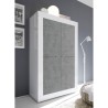 Buffet cuisine séjour 4 portes blanc brillant béton Novia BC Basic Réductions