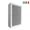 Buffet cuisine séjour 4 portes blanc brillant béton Novia BC Basic Vente