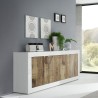 Buffet de séjour 4 portes 207 cm blanc brillant et bois Altea BW Catalogue