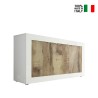 Buffet salon blanc brillant bois 3 portes 160cm Modis BW Basic Vente