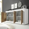 Buffet salon blanc brillant bois 3 portes 160cm Modis BW Basic Catalogue