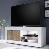 Meuble TV mobile blanc brillant en bois Diver BW Basic pour salon Réductions