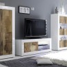 Meuble TV mobile blanc brillant en bois Diver BW Basic pour salon Catalogue