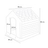 Niche pour chien taille moyenne à grande 99x99x95 Curver K245541 Keter Réductions
