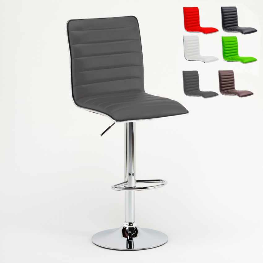 Tabouret de bar industriel fixe pivotant réglable dossier Detroit Offre