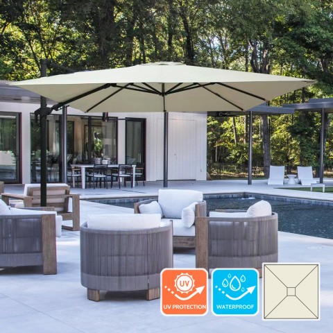 Parasol déporté 3x3 de jardin et terrasse Padang Promotion