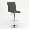 Tabouret de bar industriel fixe pivotant réglable dossier Detroit 
