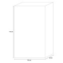 Crédence design moderne 2 portes 4 compartiments bois noir Bogarde Steel Choix