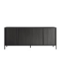 Buffet moderne cuisine salon en bois noir 4 portes 205cm Charly Steel Offre