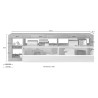 Meuble TV design moderne 184cm noir blanc brillant Dorian BX Modèle
