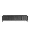 Meuble TV moderne pour salon 4 portes noir Montgomery Steel Offre