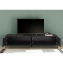 Meuble TV moderne pour salon 4 portes noir Montgomery Steel Réductions