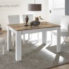 Table de cuisine extensible en bois laqué blanc brillant 90x137-185cm Dyon Basic Remises