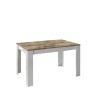 Table de cuisine extensible blanc brillant bois 90x137-185cm Dyon Basic Offre