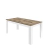 Table à manger moderne cuisine 180x90cm blanc brillant bois Echo Basic Offre