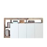 Buffet cuisine salon 4 portes blanc brillant bois 184 cm Cadiz BP Offre