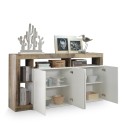 Buffet cuisine salon 4 portes blanc brillant bois 184 cm Cadiz BP Catalogue