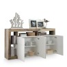 Buffet cuisine salon 4 portes blanc brillant bois 184 cm Cadiz BP Catalogue