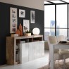 Buffet cuisine salon 4 portes blanc brillant bois 184 cm Cadiz BP Choix