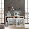 Buffet cuisine salon 4 portes blanc brillant bois 184 cm Cadiz BP Caractéristiques