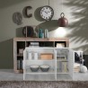 Buffet moderne en bois, 3 portes, blanc brillant, 146 cm Hailey BP Modèle