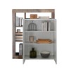 Buffet bas bois séjour 2 portes blanc brillant Blume BP Remises