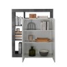 Buffet moderne noir 2 portes blanc brillant Blume BX Remises