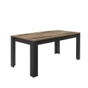 Table de salle à manger 180x90cm noir bois industriel Bolero Basic Remises