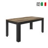 Table de salle à manger 180x90cm noir bois industriel Bolero Basic Vente