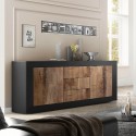 Buffet style industriel salon 3 tiroirs 2 portes Tribus NP Basic Promotion