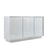 Buffet séjour cuisine 3 portes 138cm blanc brillant Dimas Ice Offre