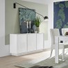 Buffet séjour cuisine 3 portes 138cm blanc brillant Dimas Ice Réductions