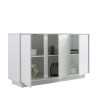 Buffet séjour cuisine 3 portes 138cm blanc brillant Dimas Ice Remises