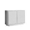 Buffet bahut 2 portes blanc brillant 92cm Agape Ice Offre