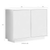 Buffet bahut 2 portes blanc brillant 92cm Agape Ice Remises