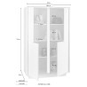 Buffet haut moderne 4 portes blanc laqué brillant h145cm Joyce Ice Caractéristiques