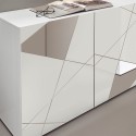 Buffet salon 4 portes 241cm blanc brillant miroir Vittoria WH L Catalogue