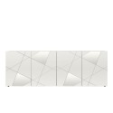Buffet salon 4 portes 241cm blanc brillant miroir Vittoria WH L Remises