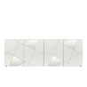 Buffet salon 4 portes 241cm blanc brillant miroir Vittoria WH L Remises