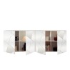 Buffet salon 4 portes 241cm blanc brillant miroir Vittoria WH L Réductions