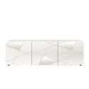 Meuble TV bas blanc brillant 3 portes 181 cm Brema WH Vittoria Offre