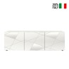 Meuble TV bas blanc brillant 3 portes 181 cm Brema WH Vittoria Vente