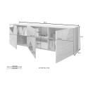 Meuble TV bas blanc brillant 3 portes 181 cm Brema WH Vittoria Catalogue
