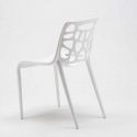 Table blanche ronde 70x70cm 2 Chaises colorées intérieur bar café Gelateria Long Island 