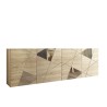 Buffet moderne en bois de chêne 241 cm 4 portes miroirs Vittoria RS L Offre
