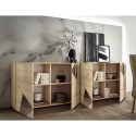 Buffet moderne en bois de chêne 241 cm 4 portes miroirs Vittoria RS L Réductions