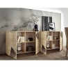 Buffet moderne en bois de chêne 241 cm 4 portes miroirs Vittoria RS L Réductions